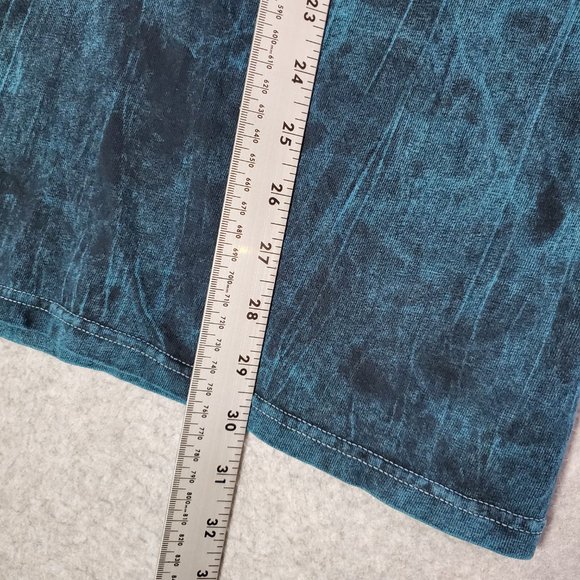 Dolphins Men Shirt Large Blue Acid Wash Cabo San Lucas‎ Mexico Patchwork Tee - Picture 2 of 6